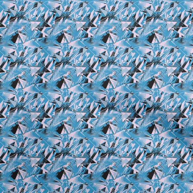 oneOone Polyester Spandex Light Blue Fabric Abstracts Fabric For Sewing Printed Craft Fabric By The Yard 56 Inch Wide