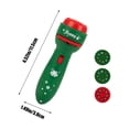 thumbnail image 3 of Green Christmas Projection Flashlight Toy For Kids With Santa Claus Patterns Plastic Material Size 4.52 X 1.49 X 1.18 Inches For Holiday Play Green A, 3 of 7