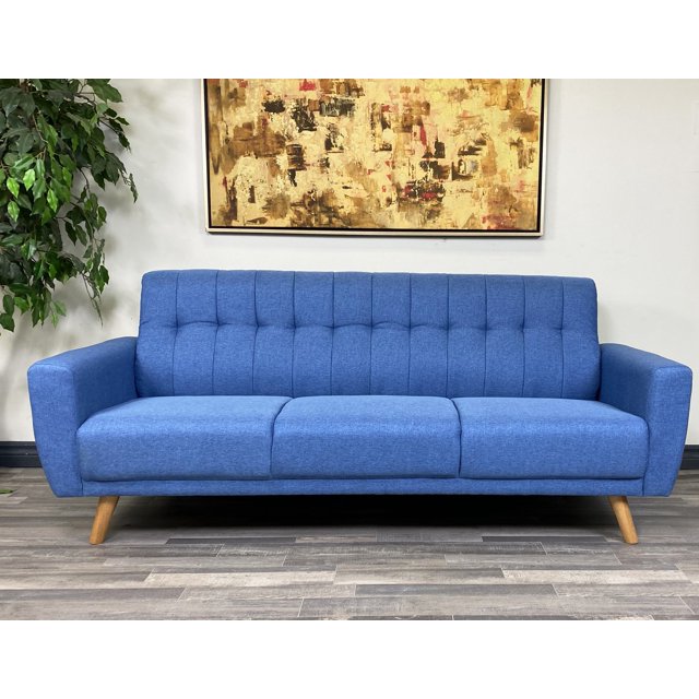 ViscoLogic MOCA Contemporary New Mid-Century Tufted Style Fabric Upholstered Modern Living Room Sofa