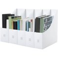 thumbnail image 2 of 5 Pieces Plastic Magazine Rack, Magazine Holder Storage, White Plastic Magazine Holder, Foldable File Folder, for Office, Archiving and Storage, 2 of 4