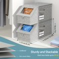 thumbnail image 4 of AMERTEER Multi-Purpose  Cap Storage Box  Large Stackable Design with Zipper Dustproof Closure & Foldable Feature for Home Organization – Ideal to Store Caps  Apparel  Toys and More in W, 4 of 5