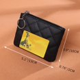 thumbnail image 3 of Ediodpoh Women's Mini Zip Purse Quilted Embroidery Small Wallet For Cards Compact And Stylish Black, 3 of 4