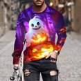 thumbnail image 2 of Pisexur Chandails en Molleton Oversize d'Halloween pour Hommes Chandails en Molleton Graphiques de Festival Amusants Manches Longues Chandail Décontracté Col Rond Chandail en Molleton Grande Taille P-6TG, 2 of 5