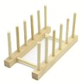thumbnail image 1 of Bamboo Dish Plate Bowl Cup Book Pot Lid Cutting Board Drying Rack Stand Drainer Storage Holder Organizer Kitchen Cabinet（Keep Dry）, 1 of 6