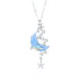 thumbnail image 1 of PVCS Ladies Fashion Moon Splash Galaxy Necklace Clavicle Moon Tassel Pendant Necklace, 1 of 8