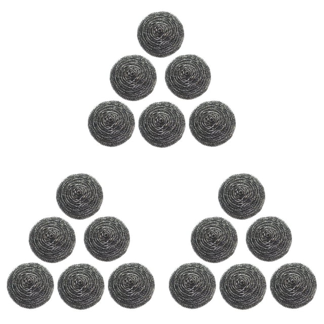 CUITING 6Pcs Metal Scrubber Stainless Steel Scrubber Scrubbing Scouring Pad Eraser Sponges Clean Pot Pan and Broiler Rack Steel Wool Brillo Pads 2Pack
