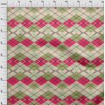 thumbnail image 4 of oneOone Silk Tabby Pink Fabric Check Sewing Material Print Fabric By The Yard 42 Inch Wide, 4 of 5