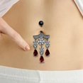 thumbnail image 2 of Belly Button Dangle 14G Curved Statement Stylish Belly Piercing Jewelry for Black Water Drop, 2 of 8