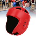thumbnail image 2 of Boxing Helmet Boxing Head Gear Sanda Helmet Boxing Helmet PU Leather Adjustable Head Guard Sanda Kickboxing Training Defense, 2 of 8