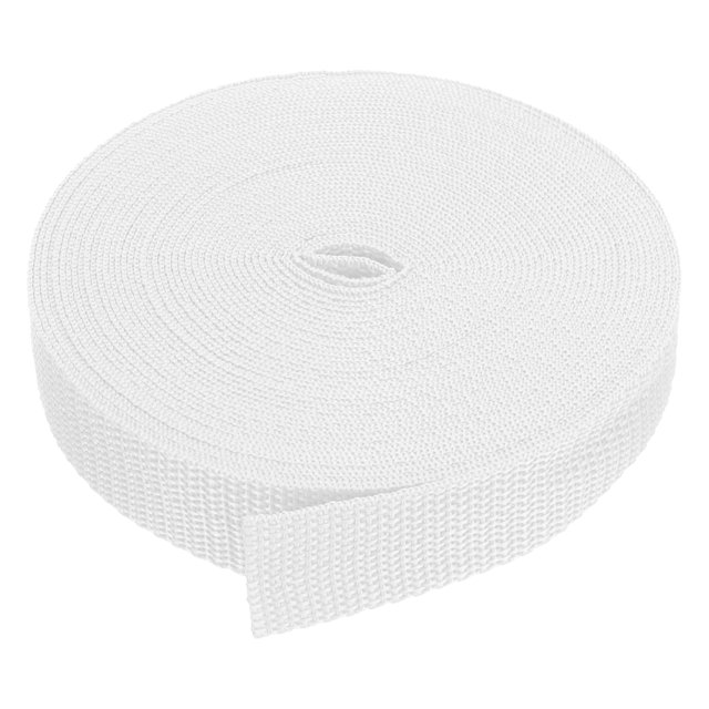 Uxcell 10 Yard Webbing 1 inch Polypropylene Webbing Strap Heavy Webbing Roll Chair Straps White