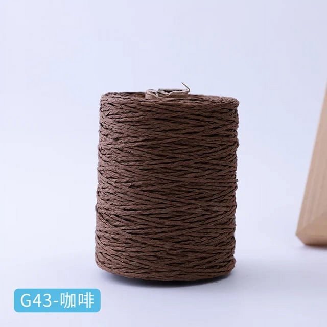 Raffia Yarn Knitting Crochet Paper Straw Rope Thread For Weaving Summer Handmade Hat Basket Handcrafts Tricots DIY Material Rug
