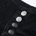 thumbnail image 4 of Bmisegm Jeans Extensibles Taille Haute Ajustés pour Femmes, Noir, P, 4 of 7