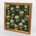 thumbnail image 2 of Halloween Wood Skull Wall Hang, 2 of 5