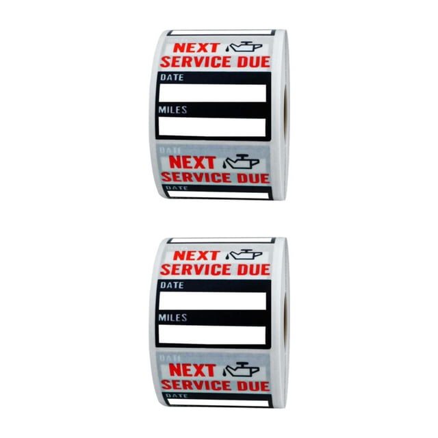 serony Autocollants de Rappel de Service de Changement d'Huile Pratiques, Entretien de Fenêtre 2x2 Type1 2Ensemble