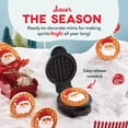 thumbnail image 4 of DASH Holiday Multimaker Mini System - Waffle Maker with Six 4 Removable Holiday Plates: Waffle Iron & Griddle 4-in-1 Mini Waffle Maker for Kids and Families - Nonstick Surface Santa Waffle (Red), 4 of 5