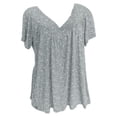 thumbnail image 1 of Hauts Grande Taille pour Femmes Mode Décontractée Ample T-Shirt à Col Rond Imprimé Chat Lune Gris TTTG, 1 of 4