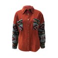 thumbnail image 4 of FAROOT Veste à Manches Longues en Velours Côtelé à Imprimé Mode pour Femmes, 4 of 8