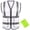 White, variant on GOGO High Visibility Breathable Safety Vest Reflective Uniform Vest with Carry Bag-White-L