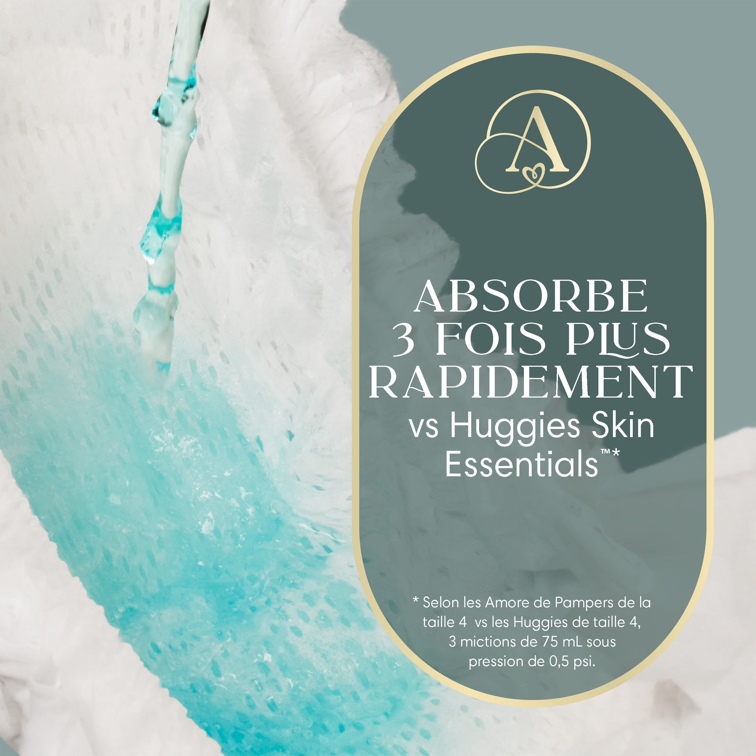 NOUVEAU Pampers AMORE, taille 2 (4,5 à 10 kg [10 à 22 lb]), notre meilleure couche, 186 unités