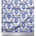 thumbnail image 1 of Soimoi Polyester Crepe Fabric Floral,Fish & Deer Artistic Decor Fabric Printed Yard 52 Inch Wide, 1 of 3