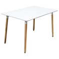 thumbnail image 1 of Best Master Mirage Modern Solid Wood Dining Table in White, 1 of 3