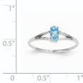 thumbnail image 2 of 14K White Gold Blue Topaz Birthstone Ring, 2 of 2