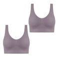 thumbnail image 1 of AherBiu 2pc Plus Size Sports Bras for Women Large Bust High Support Padded Bralettes Seamless Workout Underwear, 1 of 7