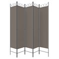 thumbnail image 3 of vidaXL 5-Panel Room Divider Anthracite 200x200 cm Fabric, 3 of 5