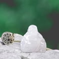 thumbnail image 2 of Figurines Feng Shui de Bouddha Heureux Rieur en Cristal Sculpté Richesse, 2 of 5