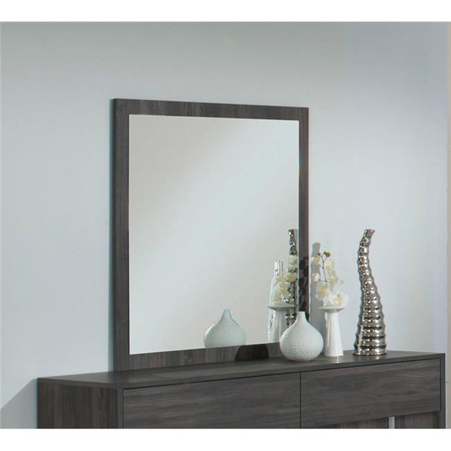 HomeRoots 282605 Italian Modern Mirror - Grey