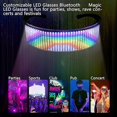 thumbnail image 4 of Shining Light Up LED Glasses Bluetooth App Programmable Display Screen Rgb Luminous Glasses for Party,Halloween,1 x light up glasses,Black, 4 of 8