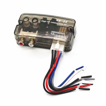 Amdohai Car Audio Converter, With Delay Function Adjustable High to Low Frequency Converter Audio Amplifier 12V
