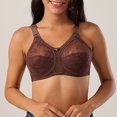 thumbnail image 3 of Comfy Bras Women Full-Coverage Bra Feature V-Neck Training Bra Style W-846 Coffee 80c, 3 of 6