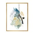 thumbnail image 1 of Designart Gouache De Paysage Abstrait Avec Montagne Lune ART MURAL À CADRE FLOTTÉ, 1 of 4