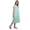 thumbnail image 4 of Moomaya Chemise de Nuit d'Allaitement à Col en V pour Femmes, Imprimée, à Manches Courtes, 4 of 5