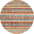 thumbnail image 1 of Ahgly Company Tapis d'Intérieur Ronds Abstraits Rouges Abstraits pour Aire, 3 Pieds Rond, 1 of 6