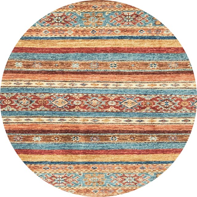 Ahgly Company Tapis d'Intérieur Ronds Abstraits Rouges Abstraits pour Aire, 3 Pieds Rond