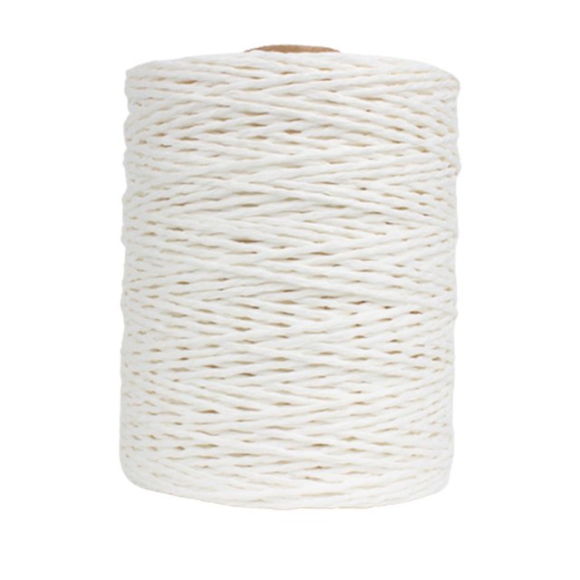 328Yd Raffia Paper Yarn Roll Twine Cord String for Gift Wrapping Florist DIY Craft Crafting Box Packing Weaving Knitting White