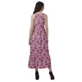 thumbnail image 4 of Moomaya Robe Maxi Sans Manches à Col Licou Imprimée avec Fente avant Robe d'Été pour Femme, 4 of 4