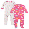 thumbnail image 1 of Pyjama en Coton Ajusté à Pieds pour Bébé et Fillette, Lot de 2, 1 of 12