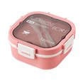 thumbnail image 1 of Portable 1200ml 1700ml Lunch Box Container Salad Bowl Bento Boxes Kitchen Accessories Food Container for Outdoor Picnic Pink 1700ml, 1 of 6