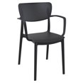 thumbnail image 2 of Loft Outdoor Dining Set with 6 Arm Chairs and 55 inch Extension Table Black, 2 of 5