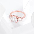 thumbnail image 2 of Precious Stars R08709A-C01-06 Precious Stars Rose Goldtone Cushion-Cut Cubic Zirconia 3-Stone Engagement Ring, 2 of 2