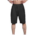 thumbnail image 1 of Diufon Men's Athletic Shorts Cotton Linen Drawstring Waisted Outdoor Sport Shorts Spring Summer Shorts with Pockets, 1 of 5