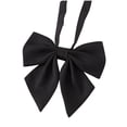 thumbnail image 1 of Xfvqtps Girls Bow Tie Solid Color Bowties Adjustable Neckties for Uniform School Party Black, 1 of 4