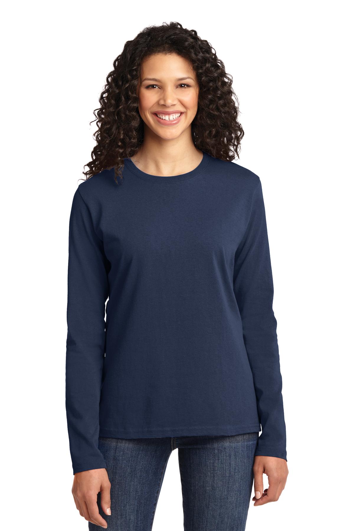 Port & Company Women's Long Sleeve Core Cotton T-Shirt LPC54LS