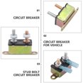 thumbnail image 4 of 1 Set Automatic Reset 40A 12V Circuit Breaker with Red Cover for Car Boat, 4 of 8