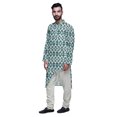 thumbnail image 2 of Atasi Printed Long Asymmetric Kurta Pajama Set For Men Party Wear Clothing, 2 of 4