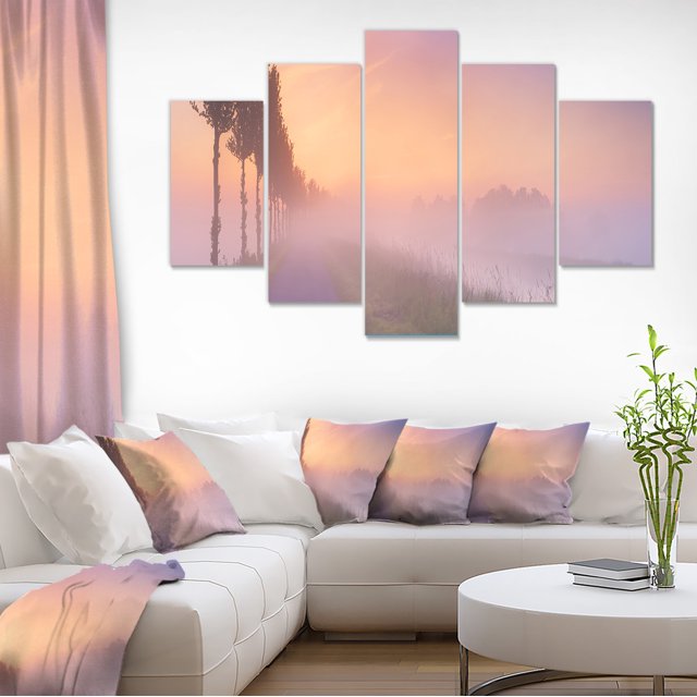 Foggy Sunrise in the Netherlands - Extra Large Wall Art Landscape