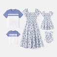 thumbnail image 1 of PatPat Tenues Assorties pour la Famille Robes à Volants Froncées à Imprimé Floral Intégral Fille 8-9 Ans, 1 of 5